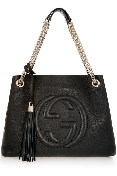 ebay gucci black leather handbag|Gucci small shoulder bag black.